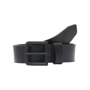 jack jones ceinture en cuir de buffle noire pourvu du nom de la marque sur le passant