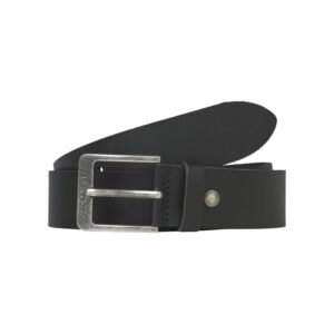 jack jones ceinture en cuir de buffle noire unie avec une boucle a ardillon