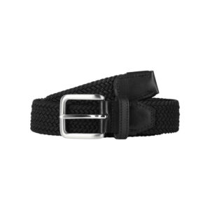 jack jones ceinture noire texturee effet tresse avec boucle a ardillon argentee 4