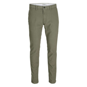jack jones chino marco dave en coton kaki uni a coupe slim avec poches passepoilees 6
