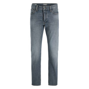 jack jones jean chris en coton bleu a coupe droite pourvu de coutures contrastees