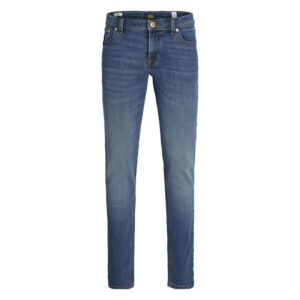 jack jones jean en coton melange bleu a coupe slim pourvu de coutures contrastees 2