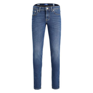 jack jones jean glenn regular en coton melange indigo uni coupe regular fit