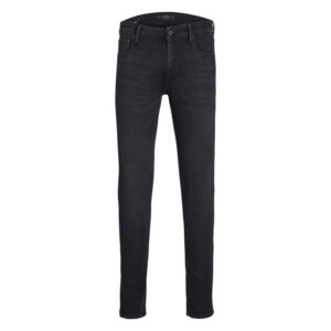 jack jones jean liam noir avec une coupe skinny et 2 poches plaquees a l arriere