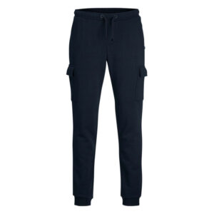 jack jones jogging cargo bleu marine uni a coupe slim fit et a taille mi haute