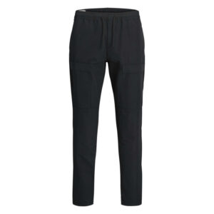 jack jones jogging cargo noir uni avec une coupe droite et une taille elastiquee