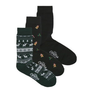 jack jones lot de 3 paires de chaussettes hautes multicolores avec une coupe haute a motifs