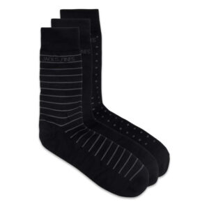 jack jones lot de 3 paires de chaussettes jacarbo noires fantaisie