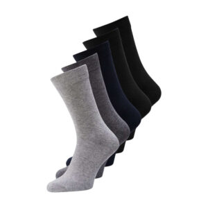 jack jones lot de 5 paires de chaussettes hautes multicolores unies