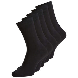jack jones lot de 5 paires de chaussettes hautes noires unies