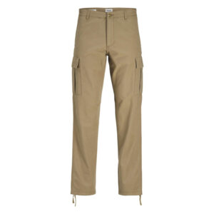 jack jones pantalon cargo en coton biologique beige pourvu de poches plaquees 2