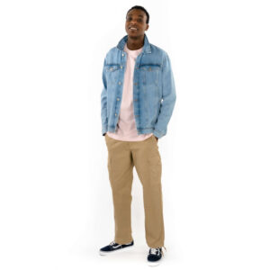 jack jones pantalon cargo en coton en transition beige uni avec une coupe cargo