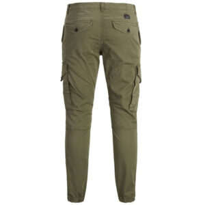 jack jones pantalon cargo kaki uni avec une coupe ample resserre aux chevilles 4