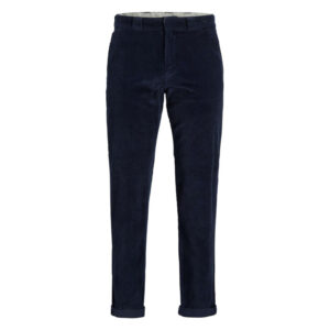 jack jones pantalon chino kane 4 poches en coton cotele marine uni coupe loose fit