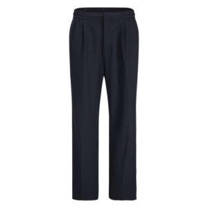 jack jones pantalon chino marine a plis pourvu d une coupe droite et de poches plaquees