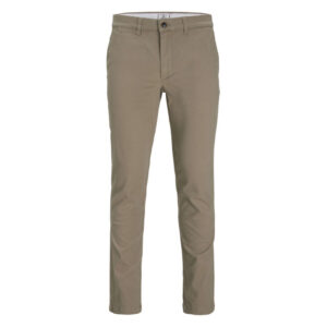 jack jones pantalon marco dave en coton chocolat imprime generaliste coupe chino