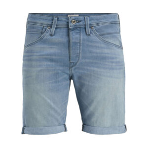 jack jones short bleu a coupe droite pourvu de multiples poches plaquees