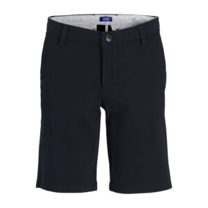 jack jones short chino en coton marine uni pourvu de passants pour la ceinture 2