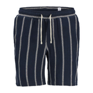 jack jones short chino en coton melange marine orne d un motif a rayures