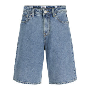 jack jones short en coton bleu pourvu d une coupe ample et de passants pour la ceinture 2