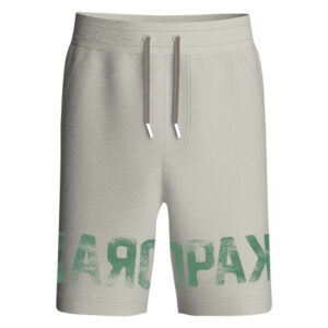 kaporal short beige uni avec une coupe droite et un lien de serrage a la taille 2