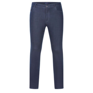 lcdn jean indigo en coton uni coupe slim