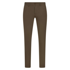 lcdn pantalon chino en coton camel effet nid d abeille avec une coupe droite