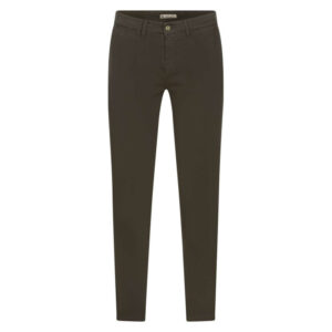 lcdn pantalon chino en coton kaki uni avec une coupe ajustee et des passants
