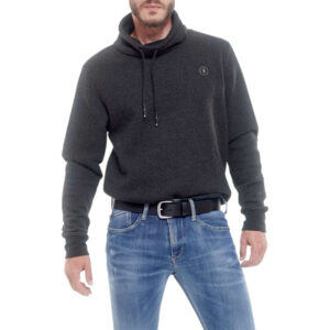 le temps des cerises ceinture en cuir noir perforee a boucle a ardillon argentee et initiales embossees 2