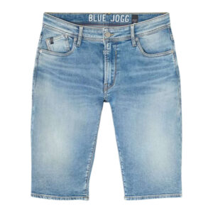 le temps des cerises short 5 poches en coton stone uni a coupe droite avec un patch d authenticite