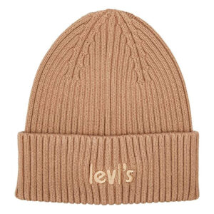 levi s acc bonnet beige cotele avec un logo brode