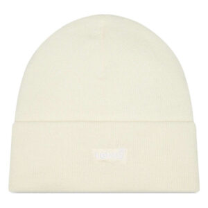 levi s acc bonnet beige en point de jersey avec revers et petit logo de la marque