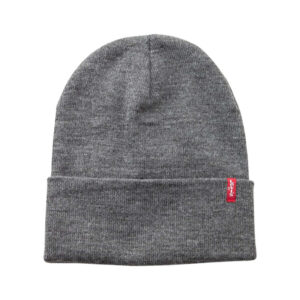 levi s acc bonnet gris uni avec large revers et logo contraste de la marque