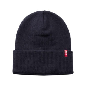 levi s acc bonnet marine uni avec large revers et etiquette de la marque