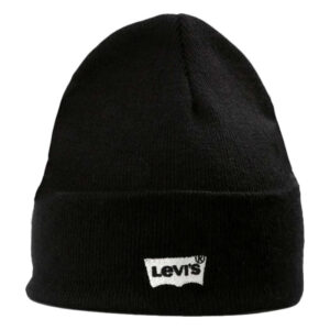 levi s acc bonnet noir uni a revers avec logo batwing brode a l avant