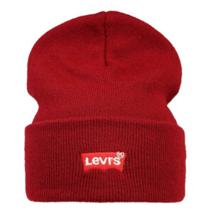 levi s acc bonnet rouge en point de jersey avec revers et logo de la marque