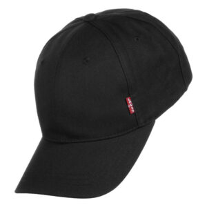 levi s acc casquette dad cap noire en coton unie et ajustable a l aide d un clip