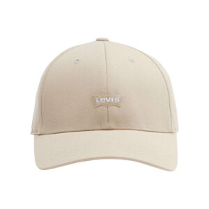 levi s acc casquette en coton beige pourvue d oeillets d aeration et du nom de la marque