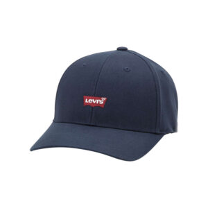 levi s acc casquette en coton bleue pourvue d oeillets d aeration et du nom de la marque