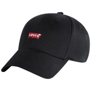 levi s acc casquette en coton noire en jean a coupe strapback avec logo de la marque