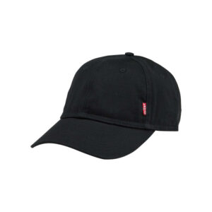 levi s acc casquette en coton noire pourvue d oeillets d aeration et du nom de la marque