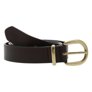 levi s acc ceinture en cuir marron unie a boucle metallique arrondie doree