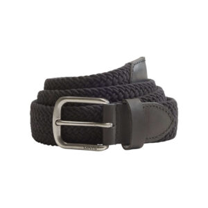 levi s acc ceinture tressee en coton melange noire unie avec une boucle metallique 4