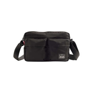 levi s acc sac a bandouliere noir orne du nom de la marque et pourvu de multiples poches