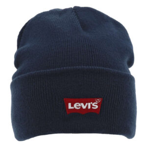 levi s bonnet marine uni avec nom de la marque sur l avant et revers