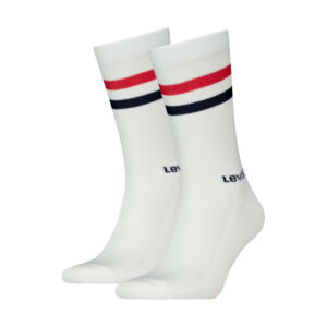 levi s chaussettes hautes en coton melange blanches rayees rouge et noir
