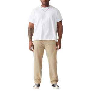 levi s chino en coton beige uni avec une coupe regular fit et des passants