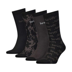 levi s coffret 4 paires de chaussettes hautes en coton stretch noir taupe camouflage