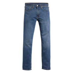 levi s jean 5 poches 502 en coton melange bleu avec surpiqures orange et coupe droite 8