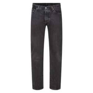 levi s jean 501 en coton noir uni avec une coupe droite et patch cousu a l arriere